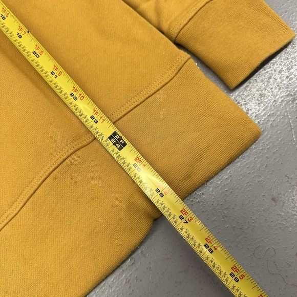 John Elliott Hoodie Mens Small Yellow Fleece Pullover Side Zip Sweatshirt USA - Picture 4 of 7